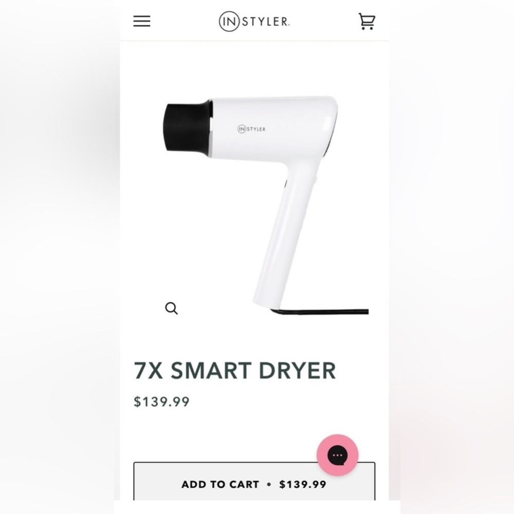 InStyler 7X Smart Professional Hair Dryer with Detangling Comb For All Types
